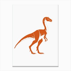 Gallimimus Dinosaur Silhouette Canvas Print