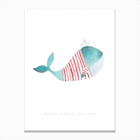 Whale Solo Canvas Print