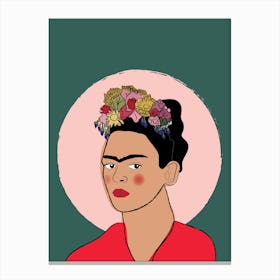 Frida Illustration Canvas Print