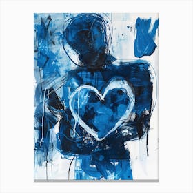 Blue Heart Canvas Print