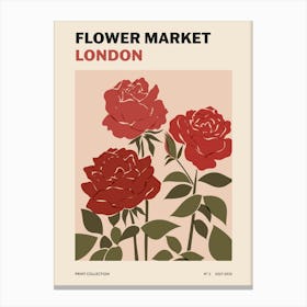 London Flower Market Canvas Print