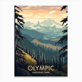 Olympic National Park Vintage Travel Poster 11 Canvas Print