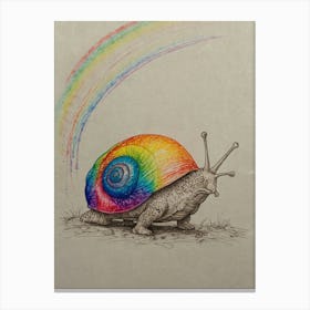 Rainbow Snail Canvas Print