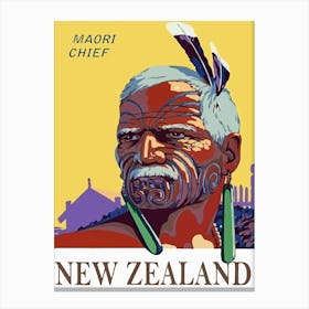 New Zealand, Maori Chief Canvas Print
