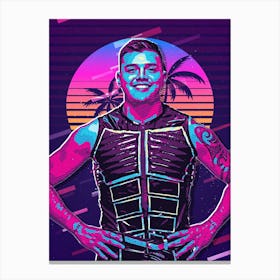 Dominik Mysterio 80s Retro Canvas Print