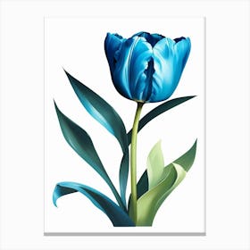 blue tulip art print Canvas Print