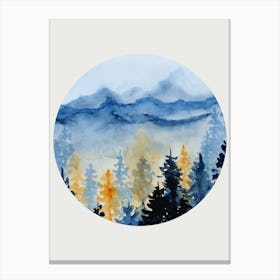 Watercolor Of Mountains 7 Canvas Print