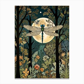 William Morris Dragonfly In The Forest Canvas Print