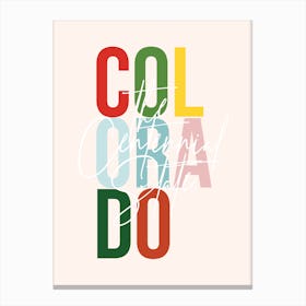 Colorado The Centennial State Color Canvas Print