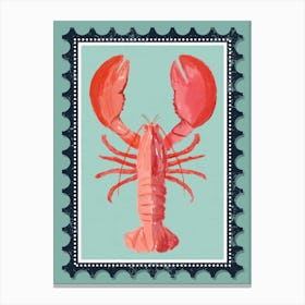 Lobster Stamp Canvas Print