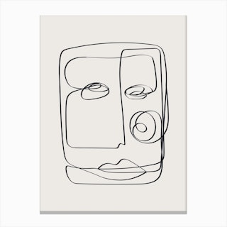 Line Face I Canvas Print