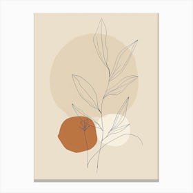 Sofia Botanical Garden Boho Line Art Canvas Print