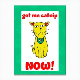 Catnip Cat Canvas Print