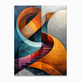 Abstract Stair Painting Canvas Print