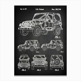 Jeep Art Jeep Wall Decor Man Cave Wall Art Jeep Patent Jeep Blueprint Jeep Wall Art Jeep Poster Jeep Decor Patent Vj7101 Canvas Print