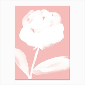 Rose White Pink Pastel - Watercolor Minimalist Painting Canvas Print