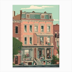 Philadelphia United States Travel Illustration 4 Canvas Print