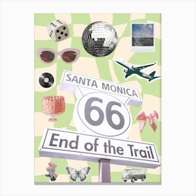 Santa Monica Collage Canvas Print