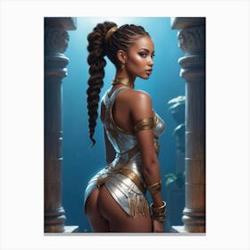 Beautiful And Sexy African American Princess 11 Canvas Print