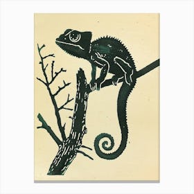 Chameleon In The Jungle Bold 2 Canvas Print