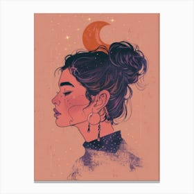 Moon Spiritual Women Canvas Print