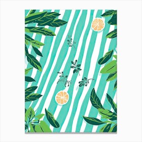 Mint Summer Illustration 1 Canvas Print