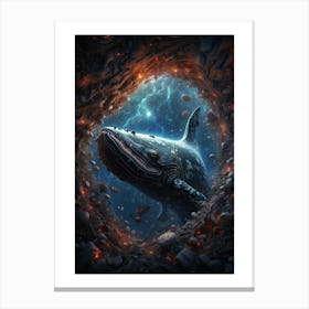 Whales In Space Canvas Print