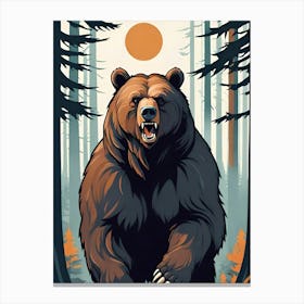 Bear In The Woods 1 Canvas Print