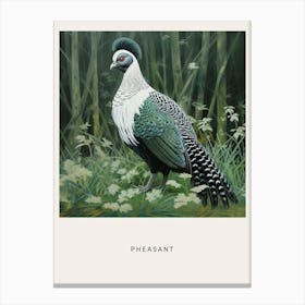 Ohara Koson Inspired Bird Painting Pheasant 1 Poster Canvas Print