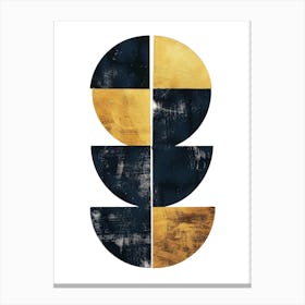 Gold And Black 23 Canvas Print