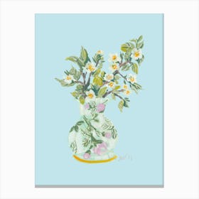 Apple Blossom In Vase Canvas Print