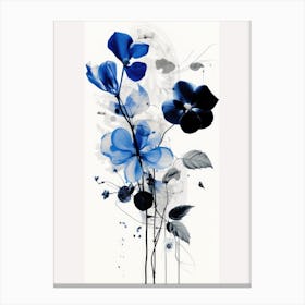 Blue Flowers 46 Canvas Print