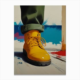 Yellow Boots Canvas Print