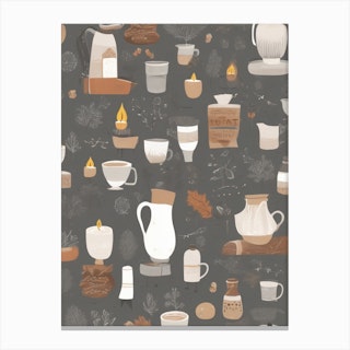 Pretty Coffee Cups - Elisabeth Fredriksson Canvas Art Print