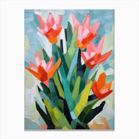 Cactus Painting Bunny Ear 1 Canvas Print