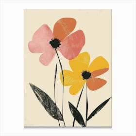 Genoa Flower Market Boho Minimalist Style Canvas Print