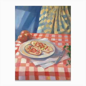 Bruschetta Still Life Painting Canvas Print