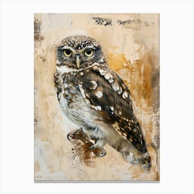 Brown Fish Owl Painting 2 Canvas Print