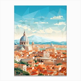 Rome, Italy, Geometric Illustration 1 Canvas Print