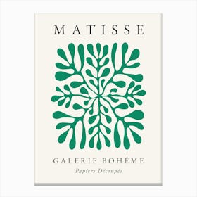 Matisse Green Leaf Print 2 Canvas Print