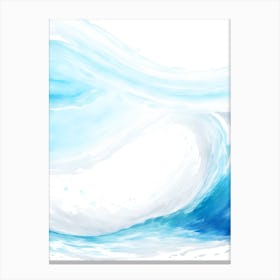 Blue Ocean Wave Watercolor Vertical Composition 101 Canvas Print