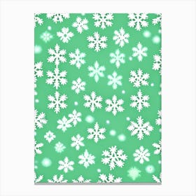 Snowflakes On A Field, Snowflakes, Kids Illustration 2 Canvas Print