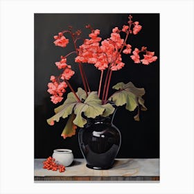 Bouquet Of Coral Bells Flowers, Autumn Fall Florals Painting 2 Canvas Print