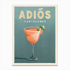 Adios Pantalones Vintage Poster Canvas Print