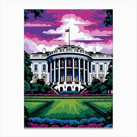 White House At Sunset Canvas Print