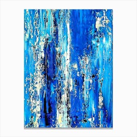 Blue Abstract Painting Canvas Print