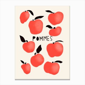 Pommes Cream Canvas Print