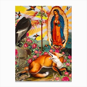Guadalupe of the Fox and Vulture Canvas Print