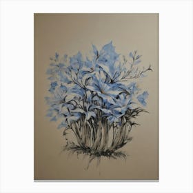 Blue Flowers 6 Canvas Print