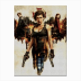 Resident Evil The Final Chapter In A Pixel Dots Art Style Canvas Print